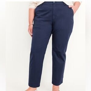 Old Navy Navy High-Rise OG Chino Pants Women Large